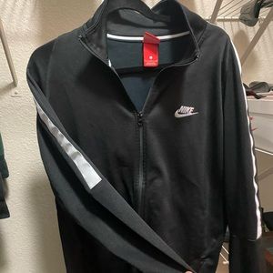 Nike black zip up track jacket